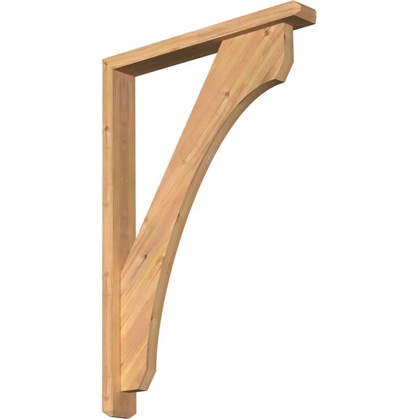 Ekena Millwork Legacy Craftsman Smooth Bracket w/ Offset Brace, Western Red Cedar, 3 1/2"W x 26"D x 38"H BKT0402X26X38LEC04SWR - main